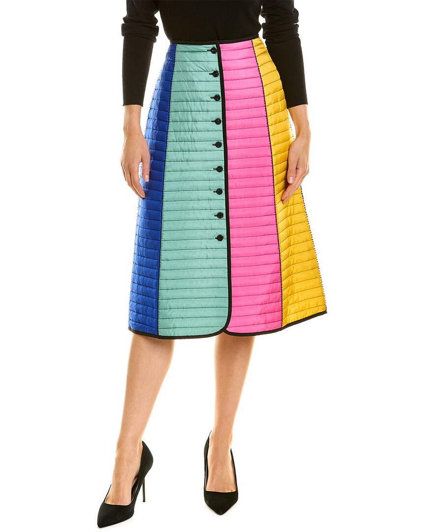 Tory Burch Colorblock Quilted Skirt In Blue | ModeSens