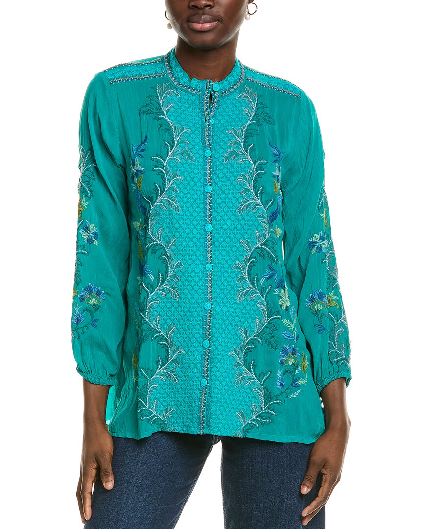 Johnny Was Eleana Blouse In Green