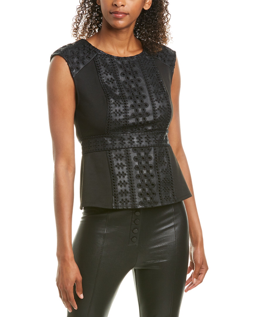 Image of BCBGMAXAZRIA Eyelet Top