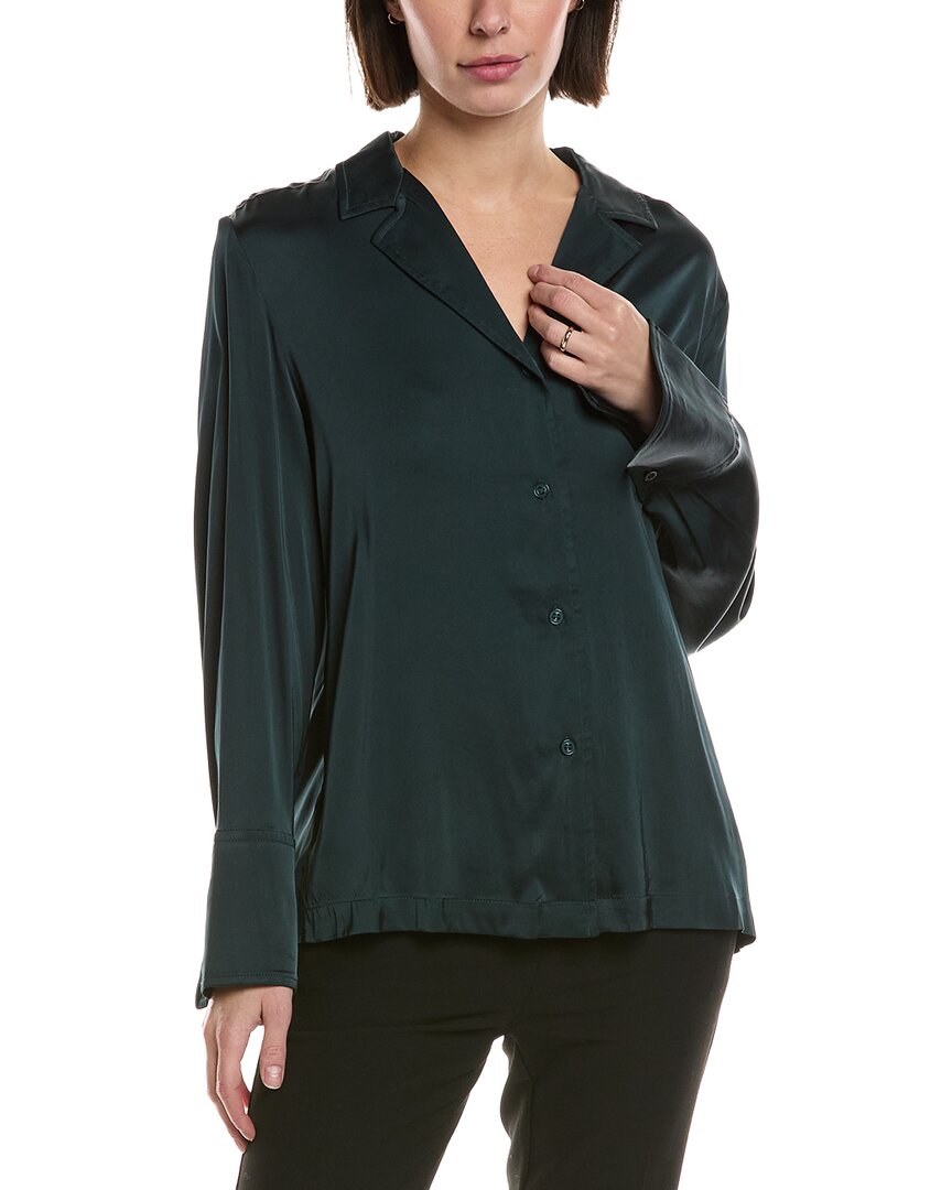 Ted Baker Button Blouse In Blue
