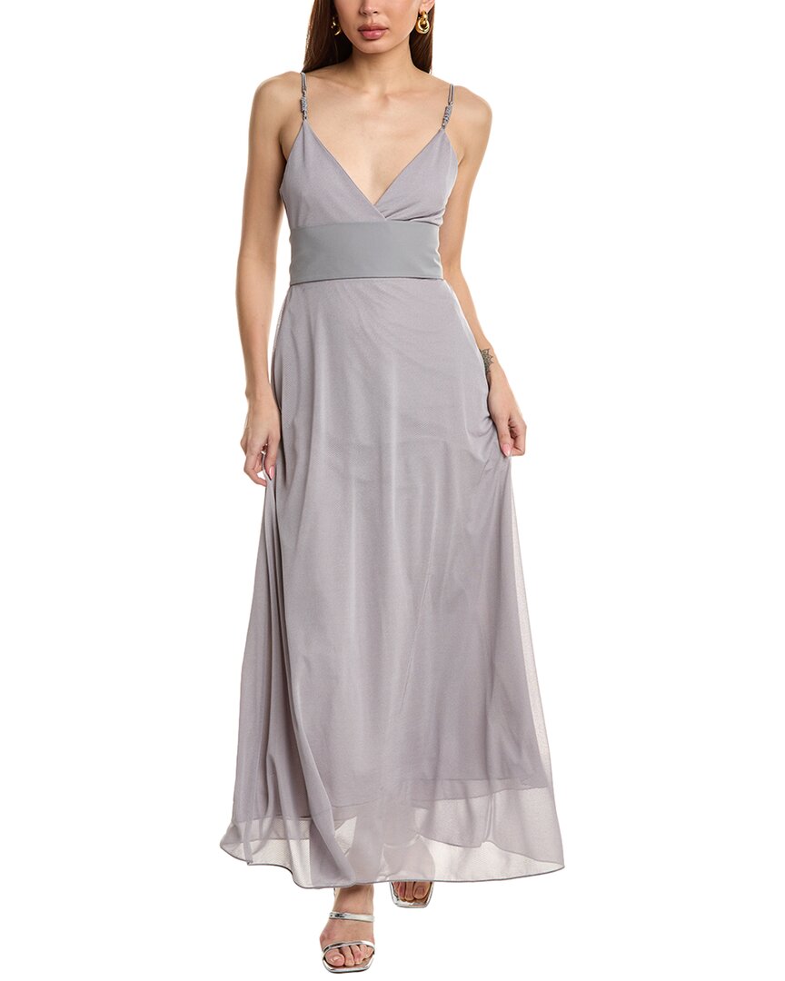 Emporio Armani Maxi Dress In Grey