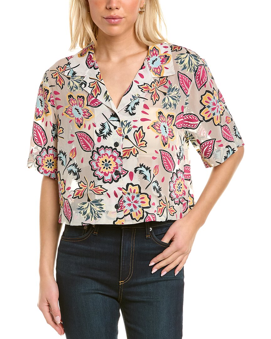 RAG & BONE RAG & BONE MARE CROPPED SILK-BLEND SHIRT