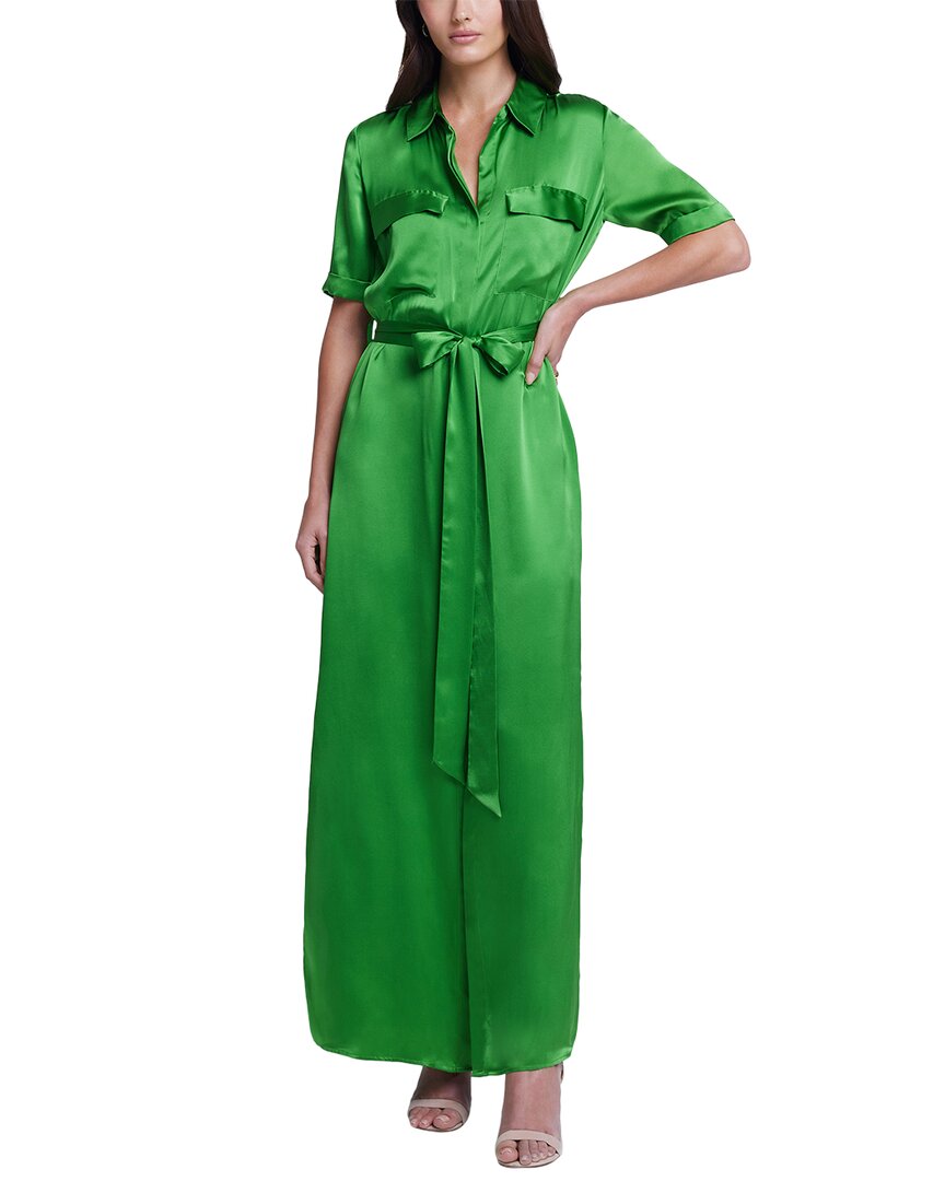 Shop L Agence L'agence Klement Cargo Silk Dress