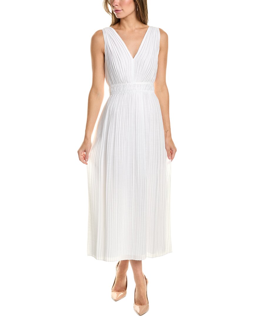 Shop Vince Pleated Maxi Dress In White