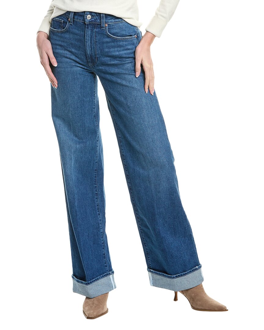 Paige Sasha Nadira Wide Cuff Jean In Blue