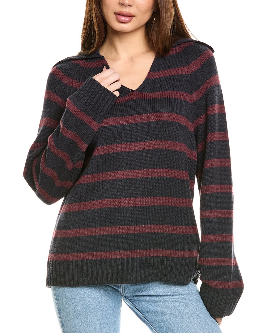 Weworewhat Collar V-neck Sweater In Blue
