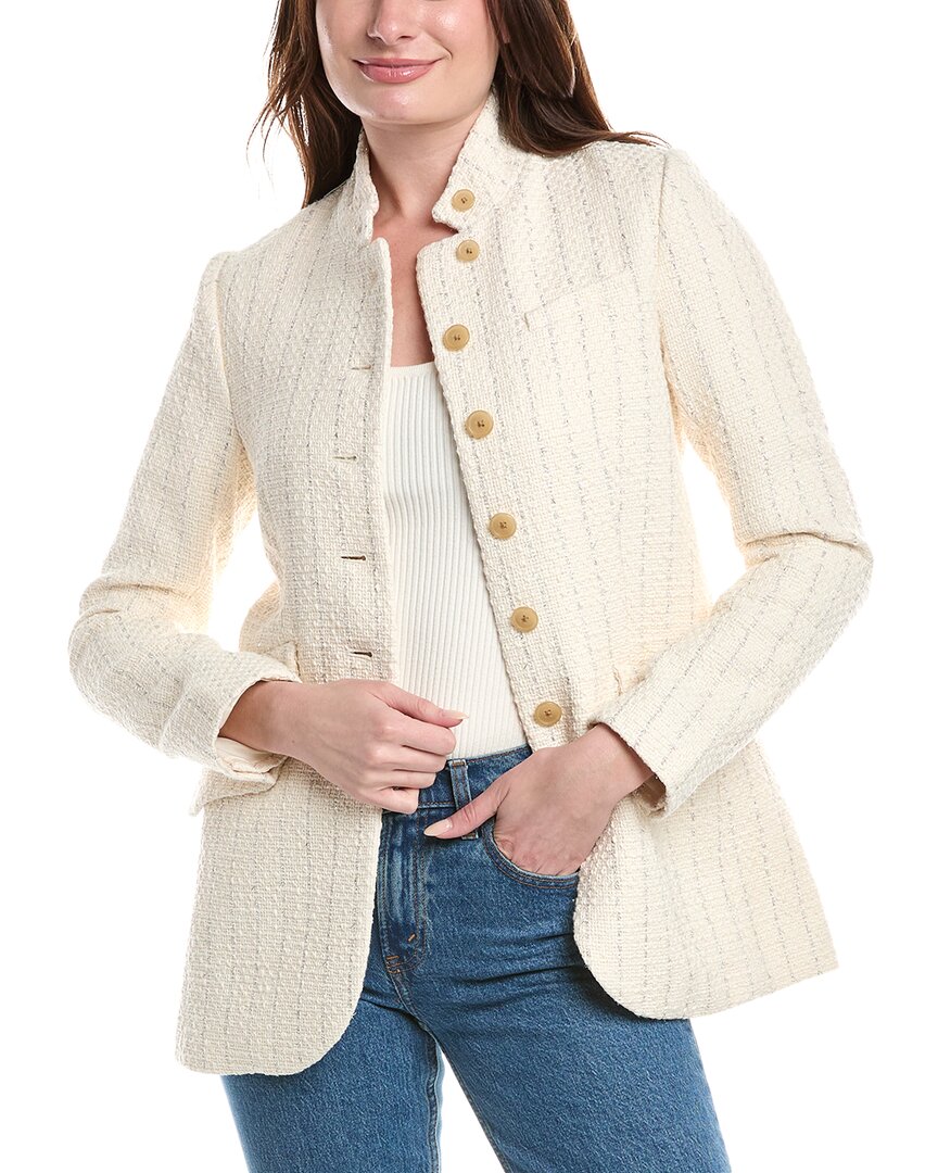 Rag & Bone Slade Tweed Jacket In White