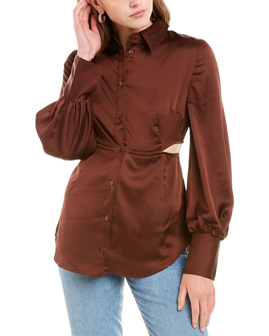 Shop Finders Keepers Andrea Shirt In Brown