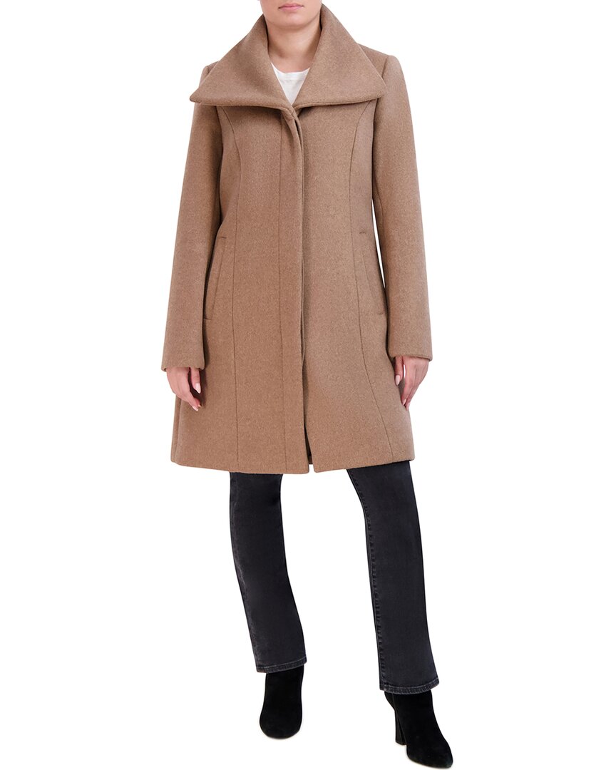 Cole Haan Women's Convertible Collar Wool Blend Coat