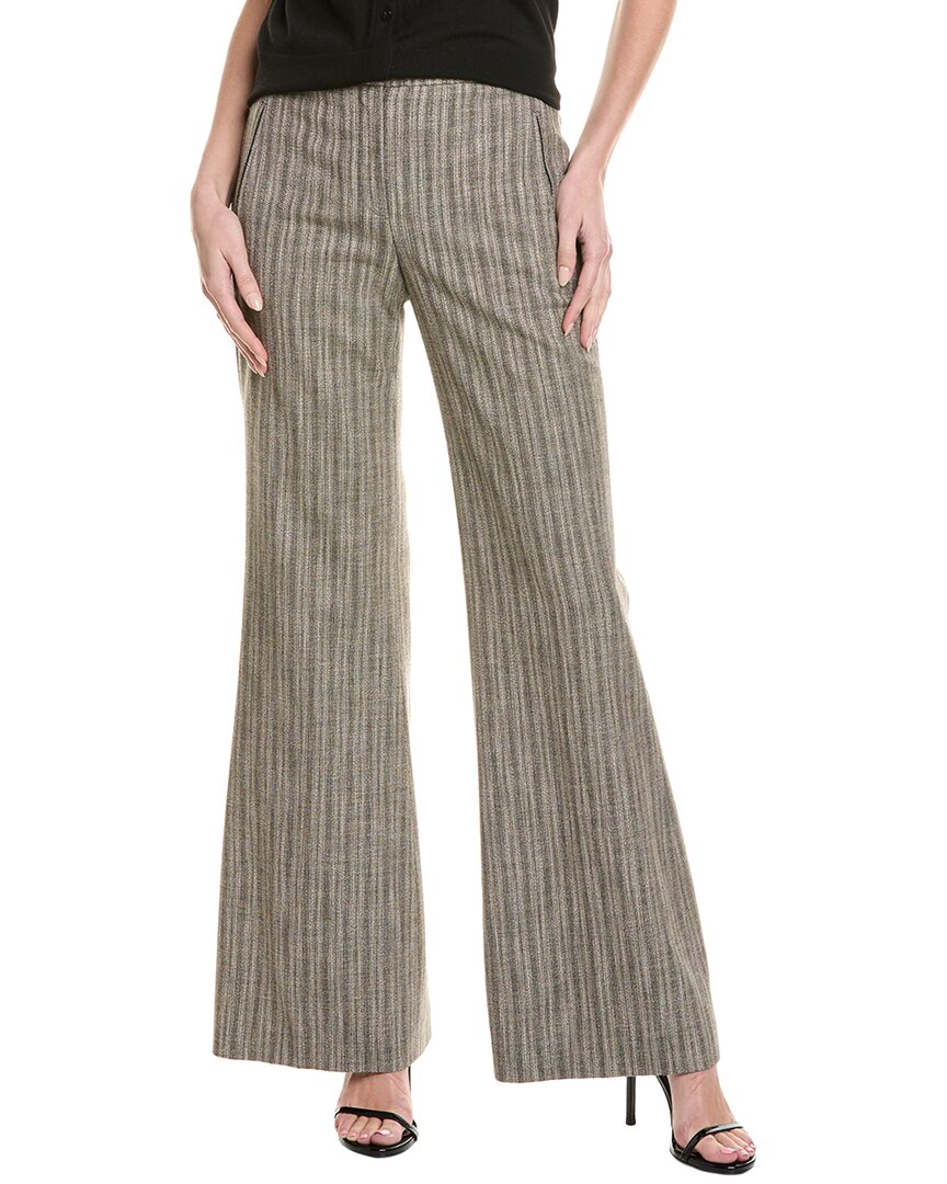 Hugo Boss Boss Talia Wool-blend Trouser In Beige