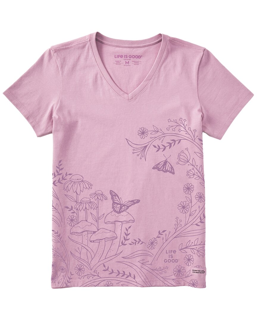 Life Is Good ® Crusher V-neck T-shirt In Purple