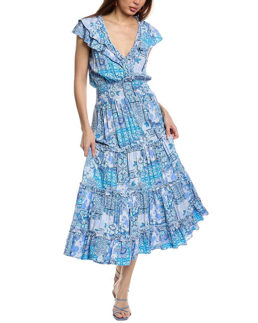 Walker & Wade Brigitte Midi Dress In Blue