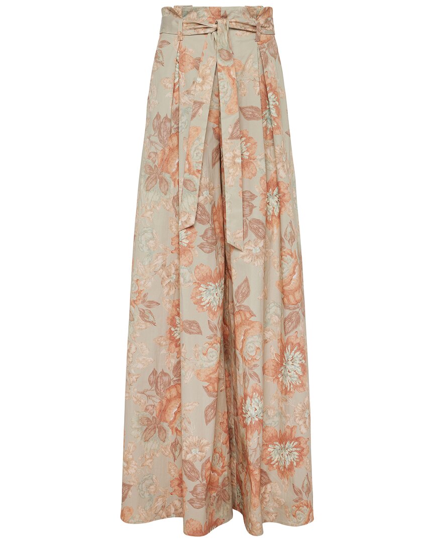 L'agence Chantae Paperbag Ultra Wide Pant In Beige