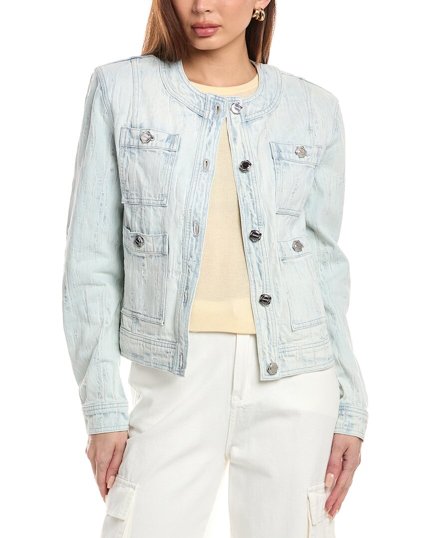 Rebecca Minkoff Baxter Patch Pocket Denim Jacket In Blue