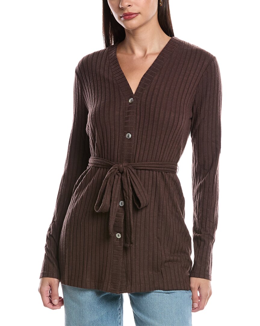 Michael Stars Celeste Cardigan In Brown