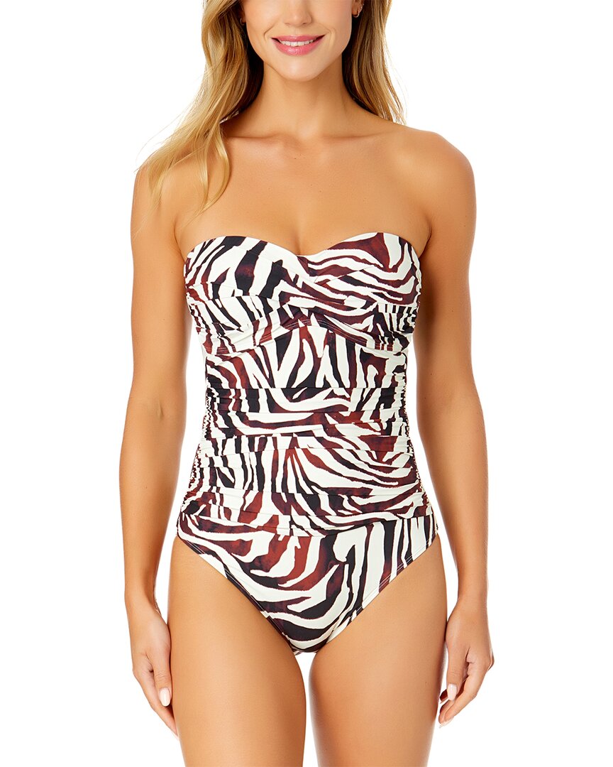 Anne Cole Twist Front Bandeau Two-piece Swimsuit