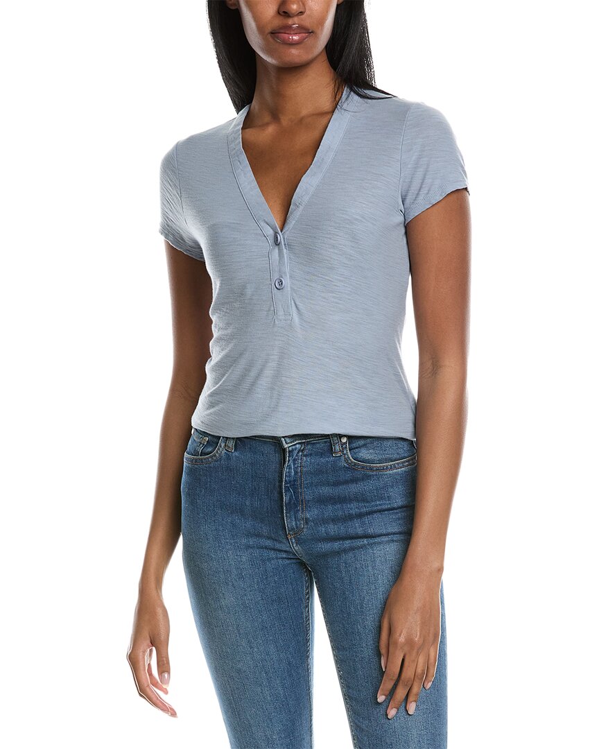 James Perse Henley Shirt In Blue
