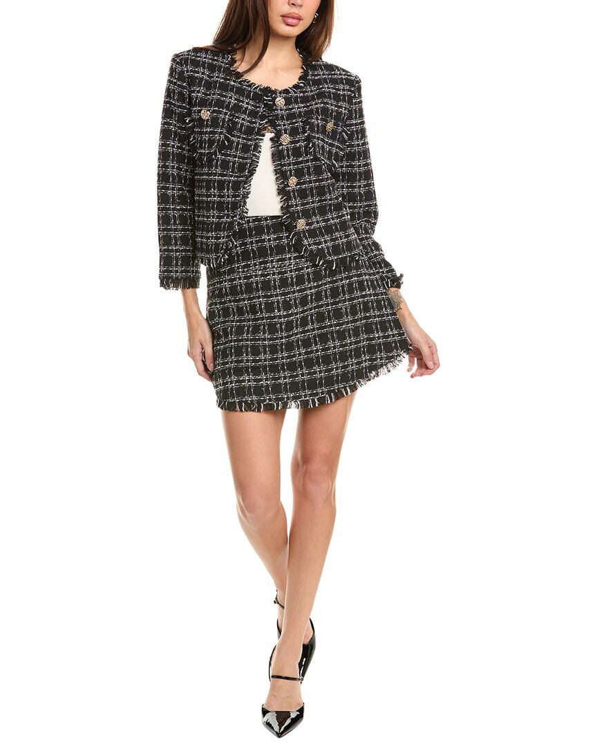 PASCALE LA MODE PASCALE LA MODE 2PC TWEED JACKET & SKIRT SET