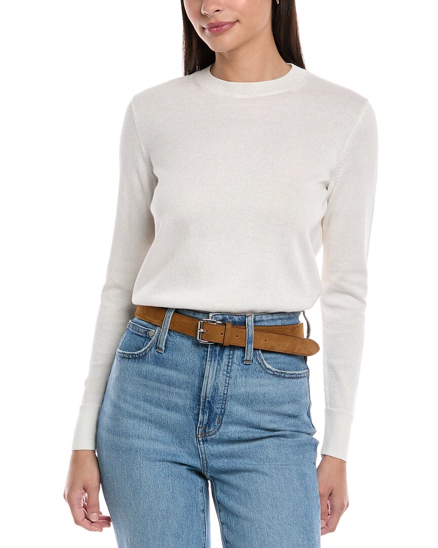 Lafayette 148 New York Wool-blend Sweater In White