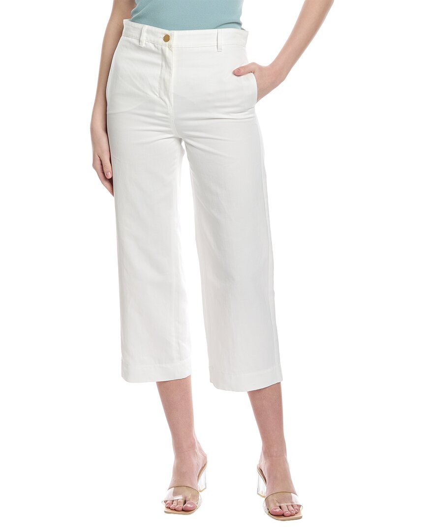 Max Mara S  Sospiro Linen-blend Trouser In White