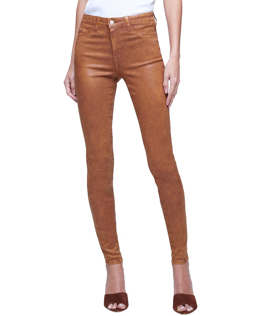 Shop L Agence L'agence Marguerite Java Mineral Coated High-rise Skinny Jean
