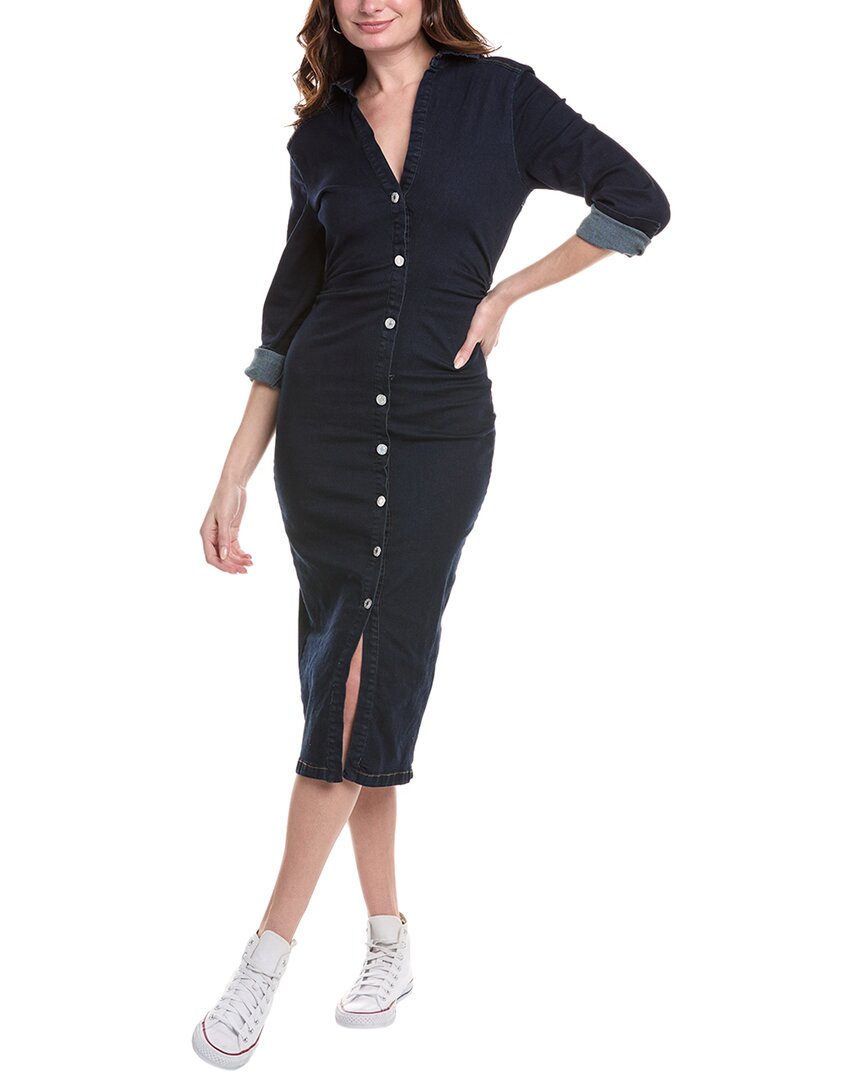 To My Lovers Denim Midi Shirtdress In Blue
