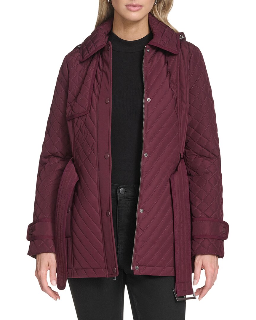 Andrew Marc Brinklee Water Resistant Quilted Jacket In Purple