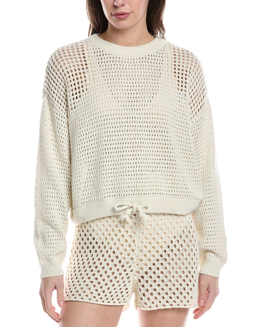 Sweaty Betty Tides High Open Weave Sweater In White