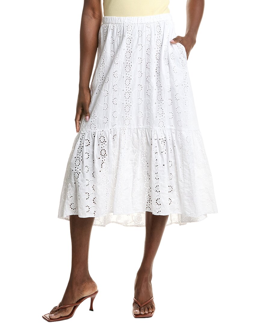 Velvet By Graham & Spencer Amelia Maxi Skirt In White