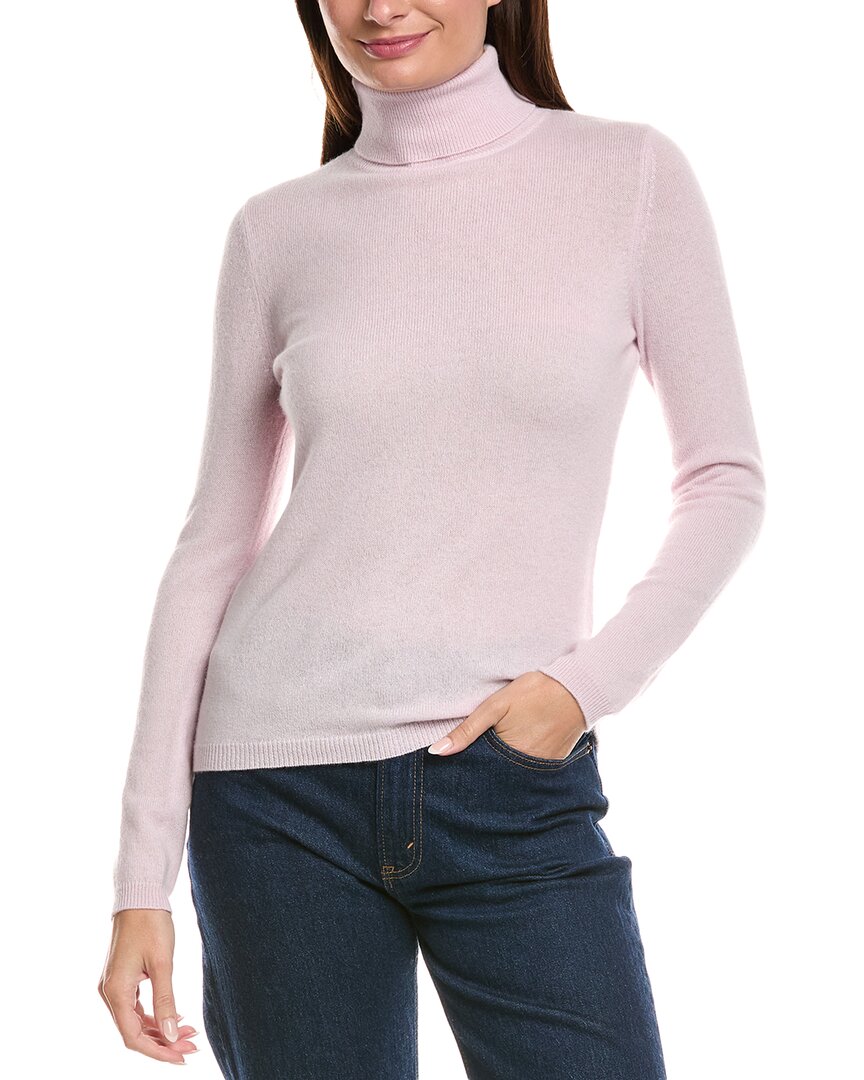 Forte Cashmere Turtleneck Cashmere Sweater In Pink