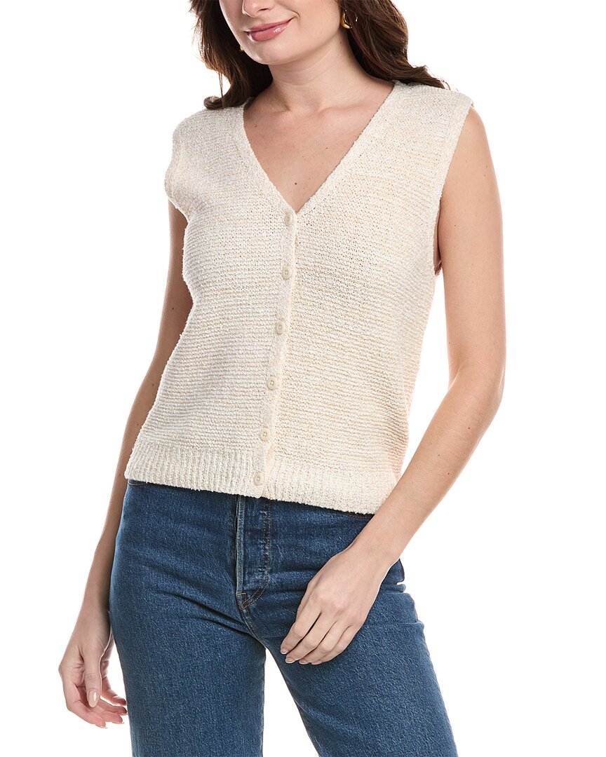 Rag & Bone Jackie Linen-blend Sweater Vest In White