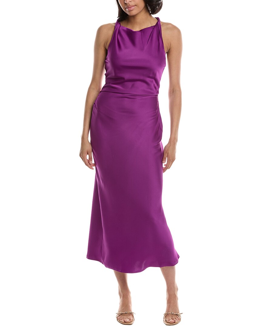 Shop Madison Miles Midi Dress In Purple