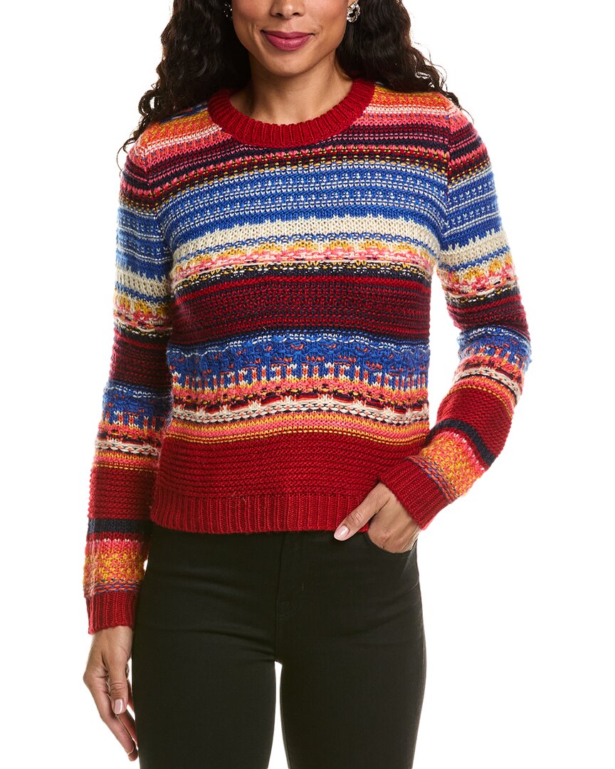Allison Tamar Rainbow Sweater In Red