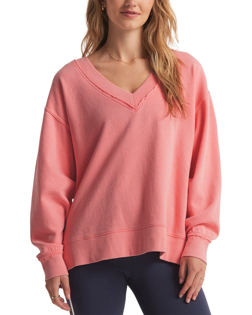 Z Supply Oversized Double Take Sweatshirt In Pink