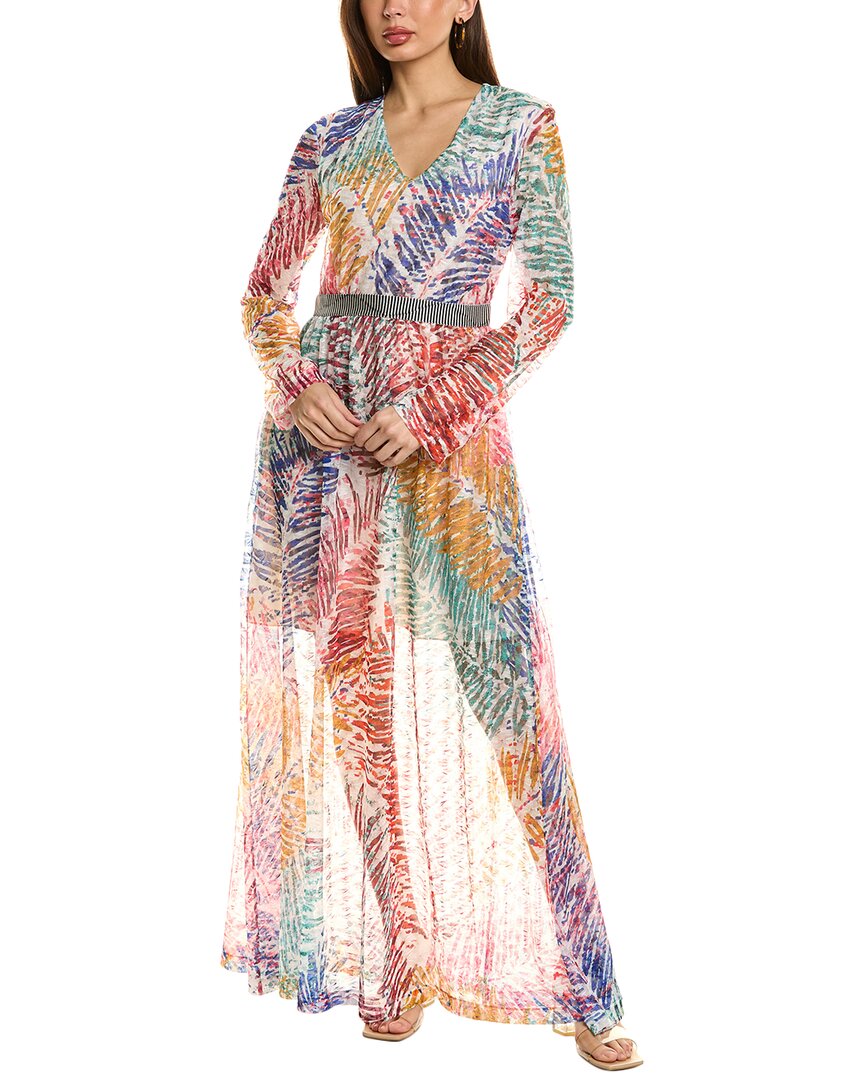 M Missoni Lace Maxi Dress In White