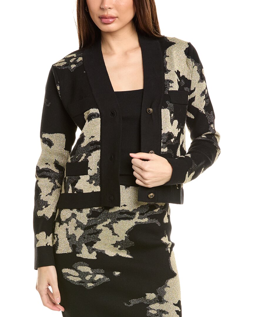 Gracia Lurex Cardigan In Black