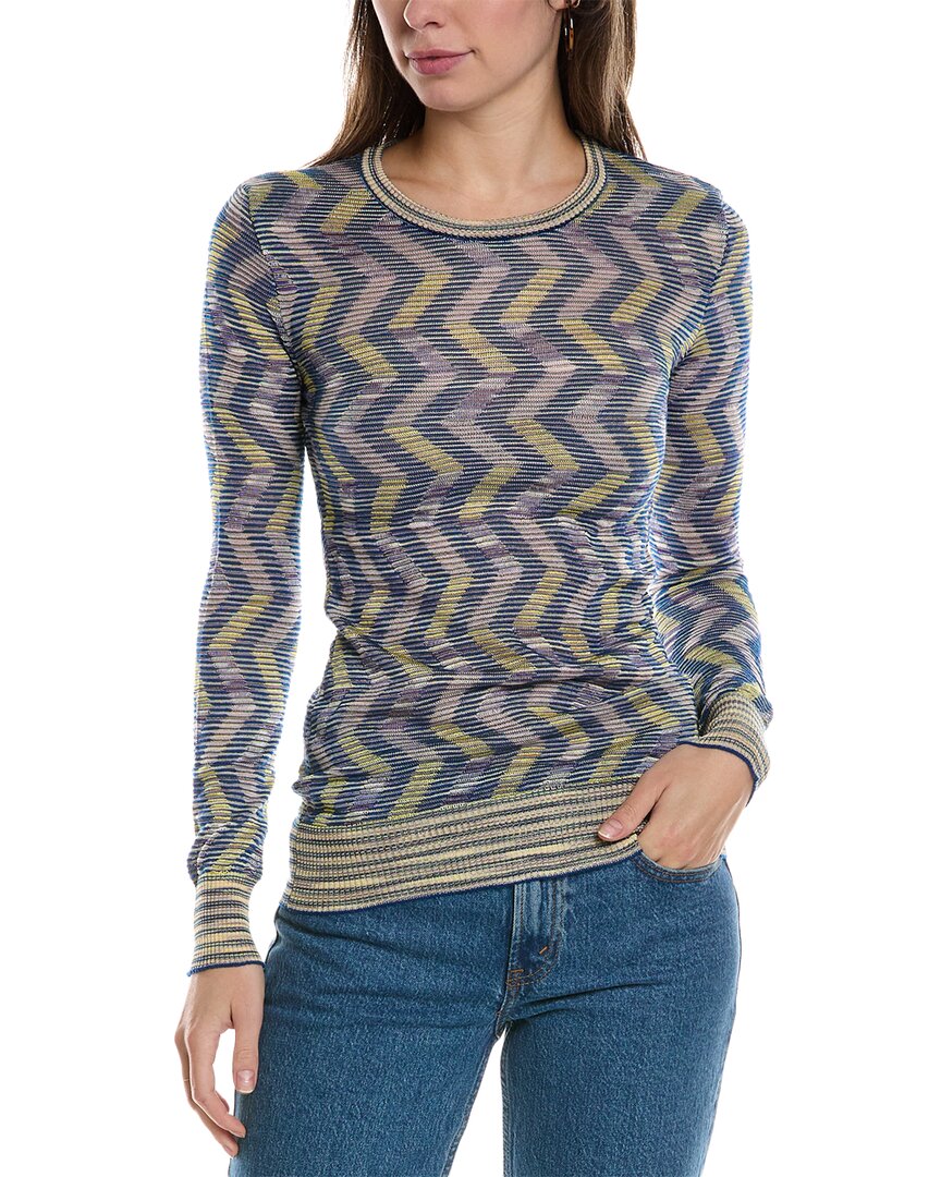 M Missoni Wool-blend Top In Purple