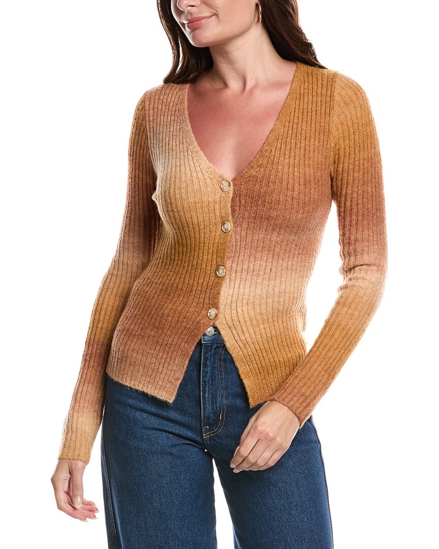 Sadie & Sage Sage The Label Astrid Ombre Wool-blend Cardigan In Brown