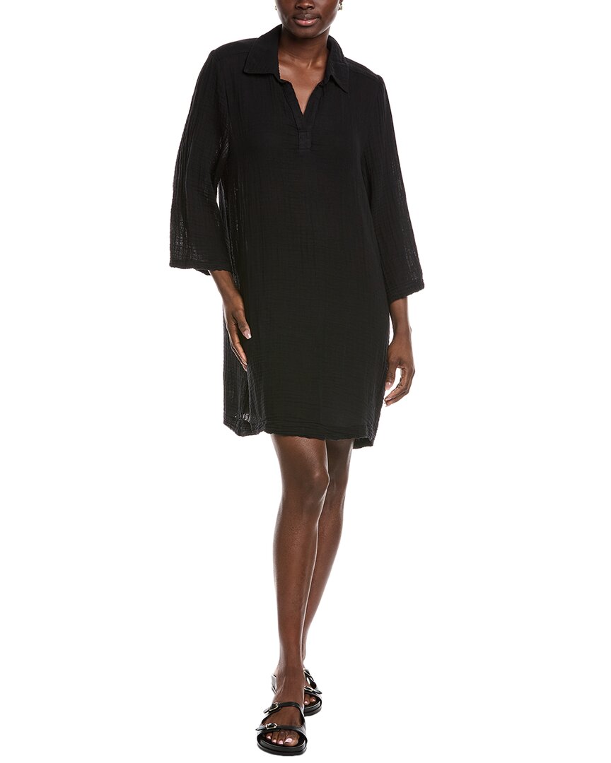 Michael Stars Kini Collared Tunic Dress In Black
