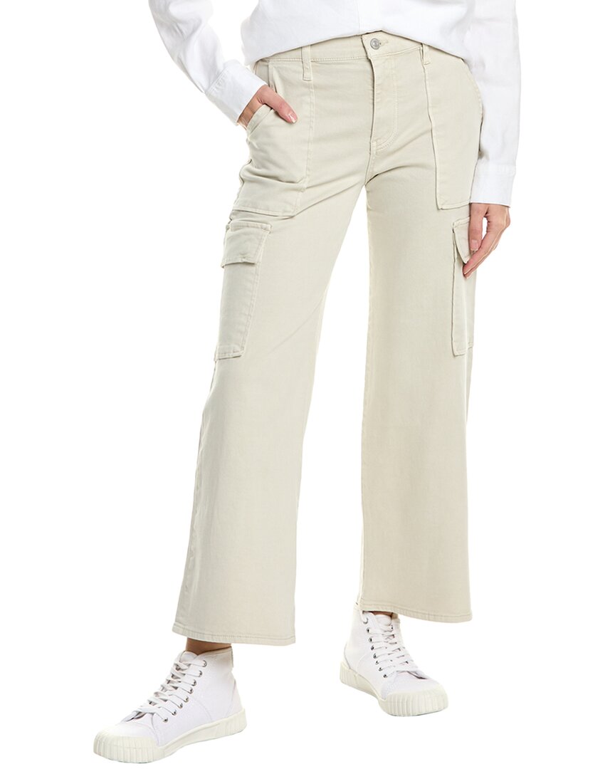 Hudson Jeans Rosalie Cement High-rise Wide Leg Cargo Jean In White