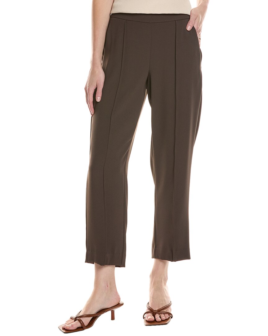 Vince Mid-rise Tapered Pull-on Pant In Brown