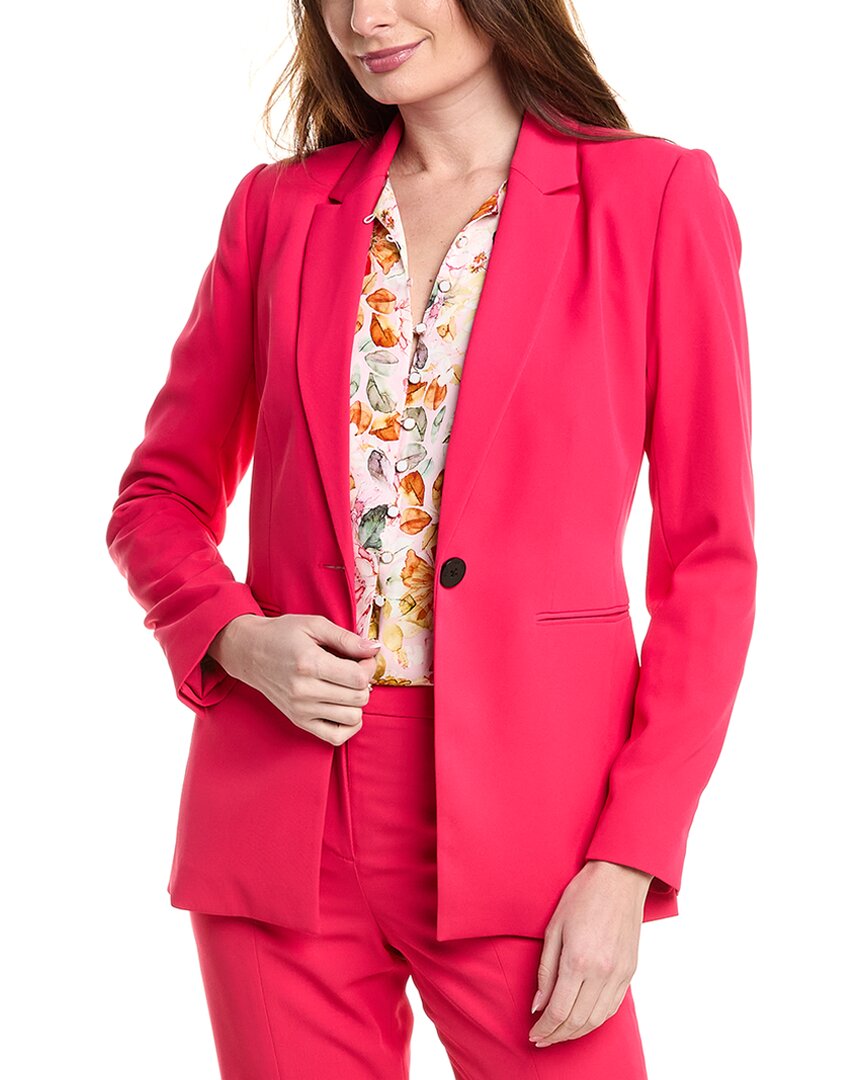 Elie Tahari The Tiffany Notched-lapel Single-button Blazer In Pink