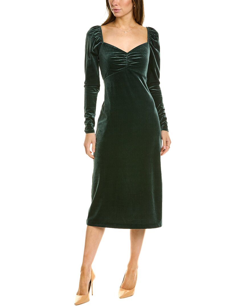 Boden Velvet Jersey Midi Dress In Green | ModeSens