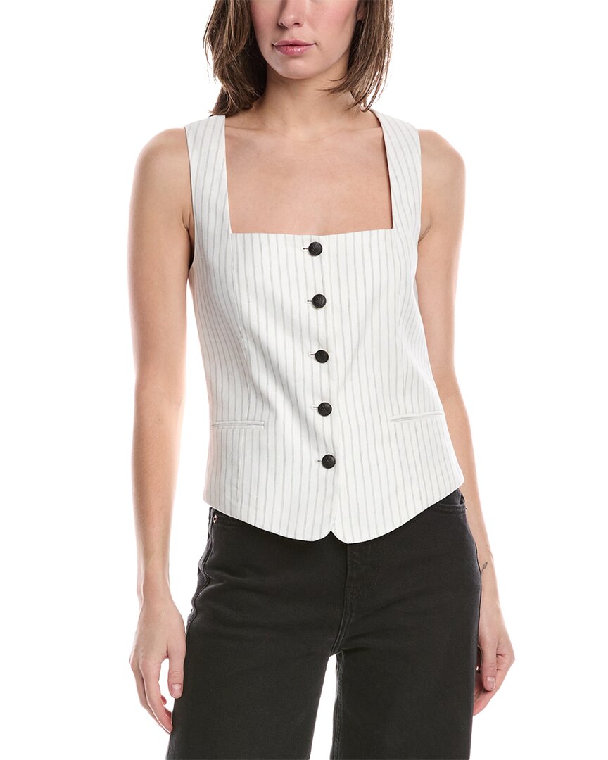 Rag & Bone Mariana Linen Vest White In White
