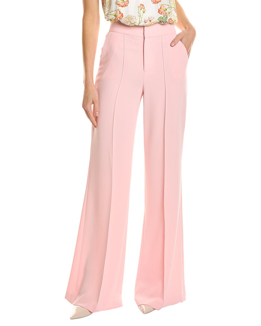 Alice + Olivia Dylan High Waisted Fitted Pant in White