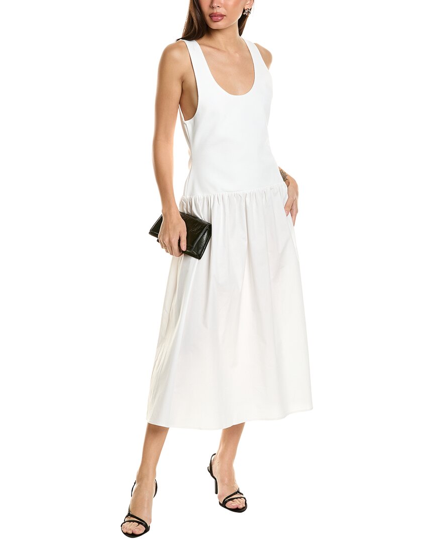 Weworewhat Scoop Tank Midi Dress In White