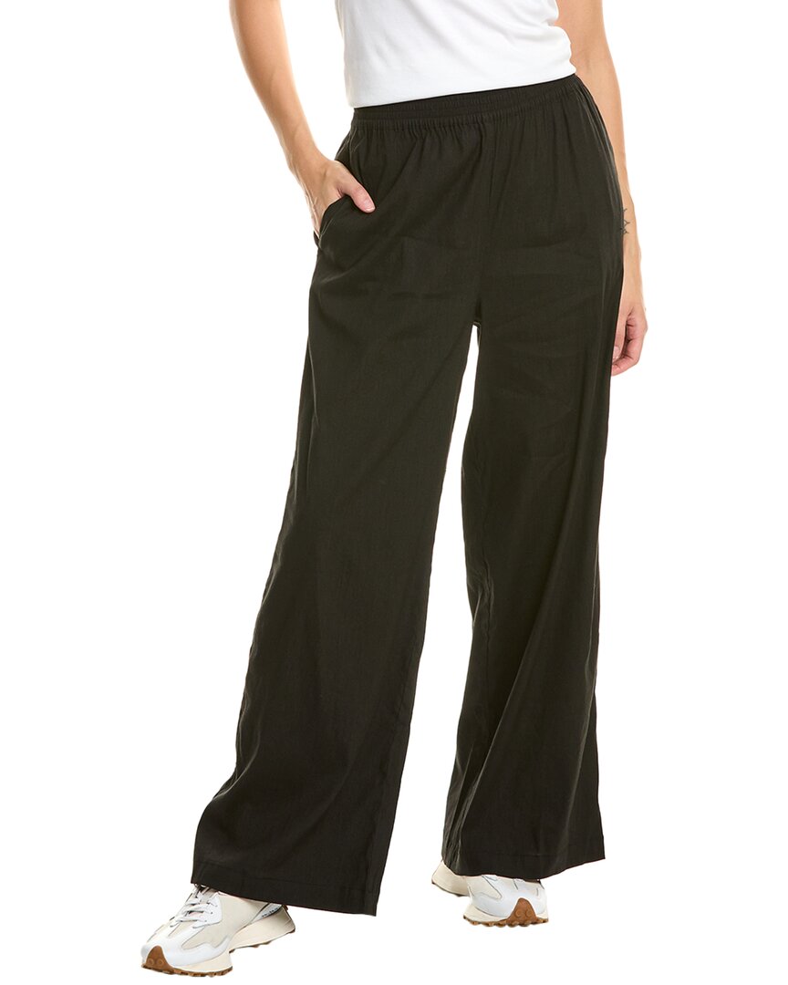 Sweaty Betty Stretch Linen-blend Wide Leg Pant In Black