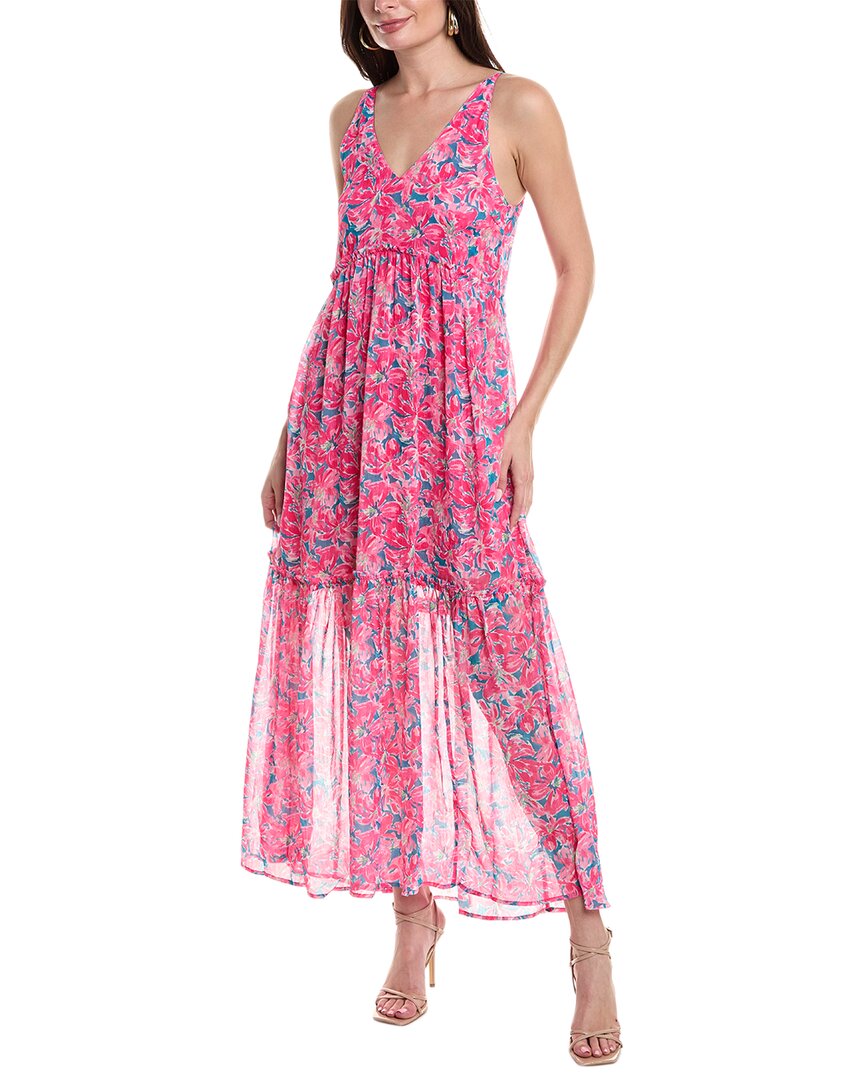 Shop Emmie Rose Tiered Maxi Dress In Pink