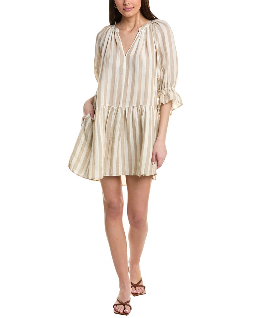 Velvet By Graham & Spencer Jessica Linen-blend Mini Dress