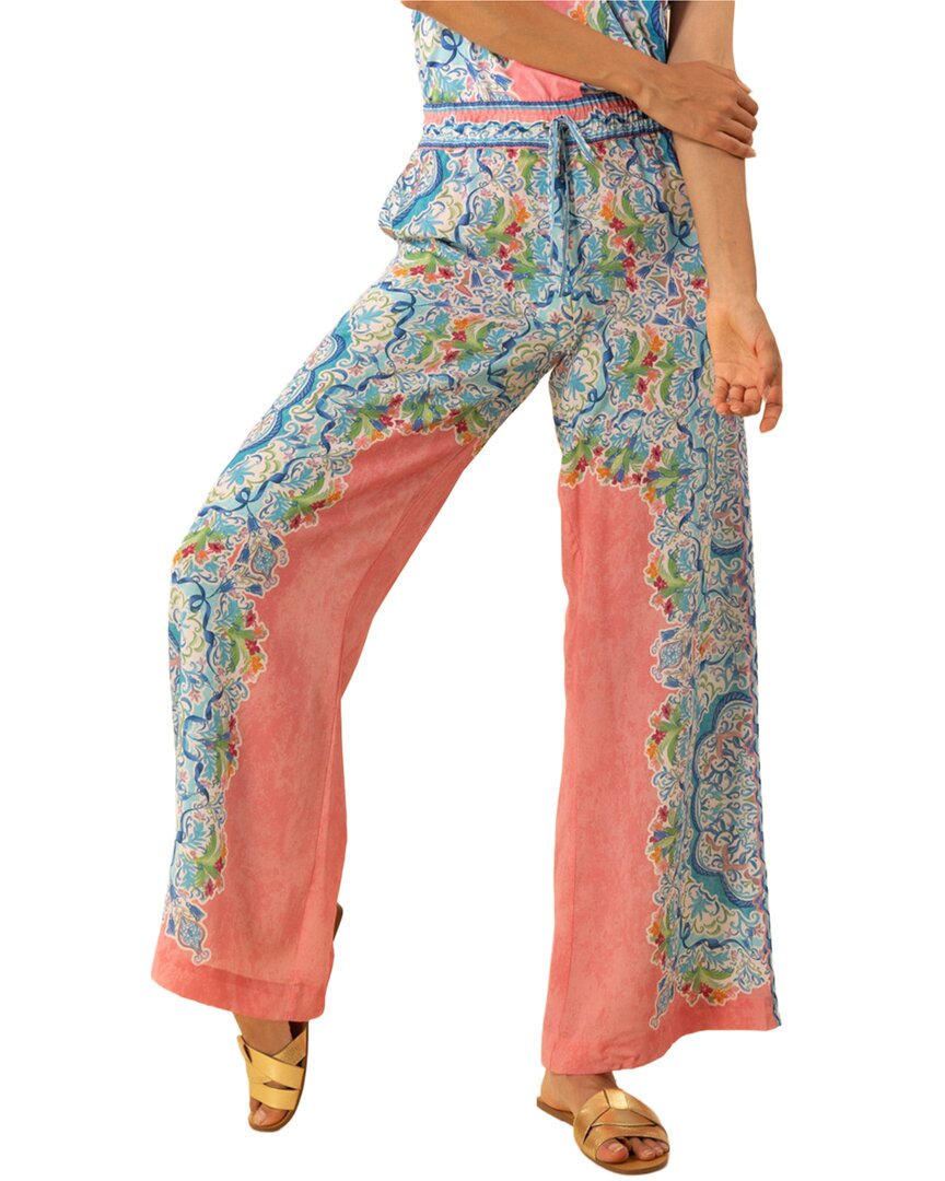 Hale Bob Roselyn Silk Pant In Multi